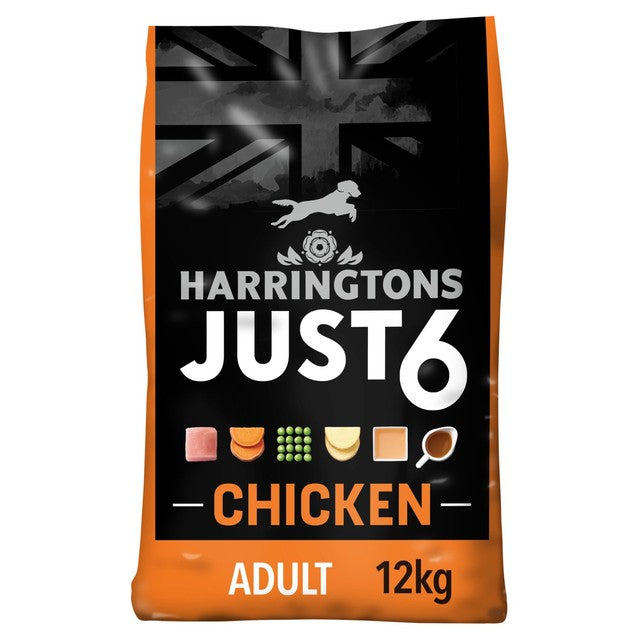 Harringtons Just 6 Chicken dry dog food 12kg, UK version