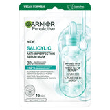 Garnier Pure Active salicylic sheet mask, UK version