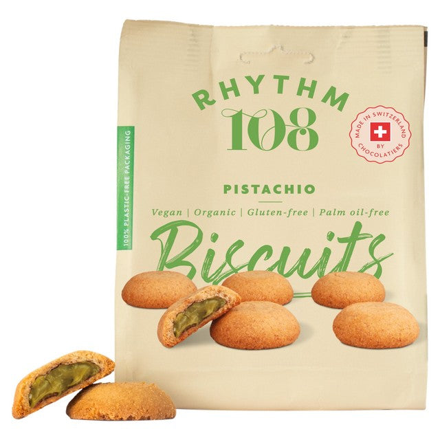 Rhythm 108 vegan pistachio biscuit share bag (British brand)