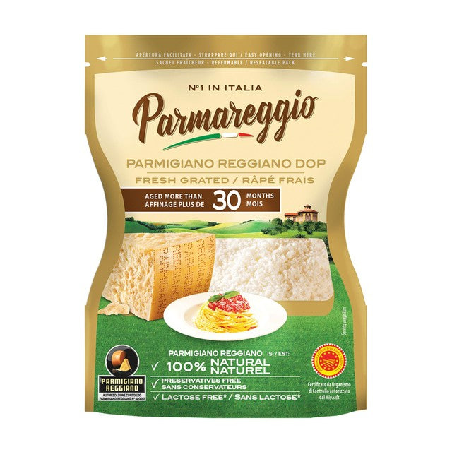 Parmareggio 30 Month Parmigiano Reggiano Grated Cheese 60g, imported from the UK