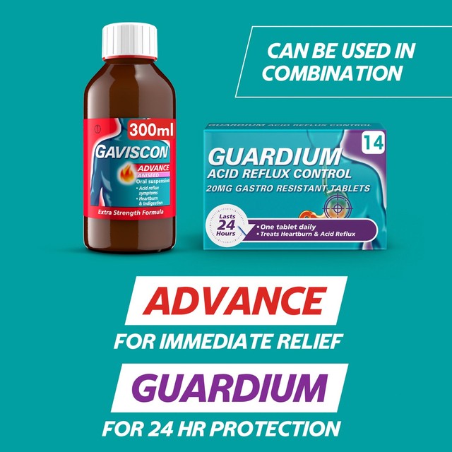 Guardium Acid Reflux Control Tablets 14 Tablets, UK version