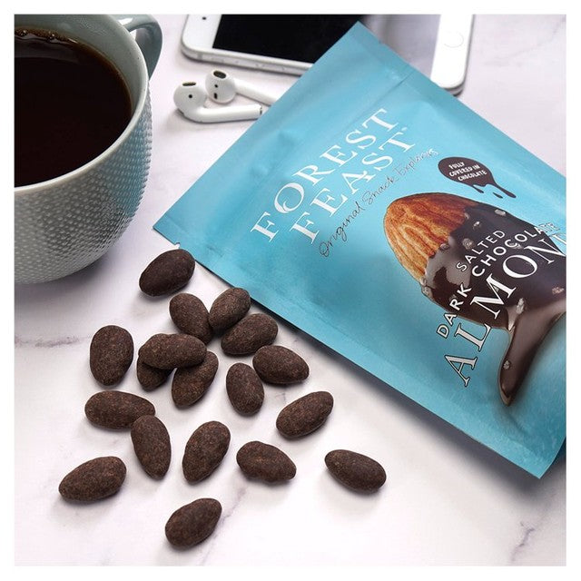 Forest Feast Salted Dark Chocolate Almonds 120g - British product