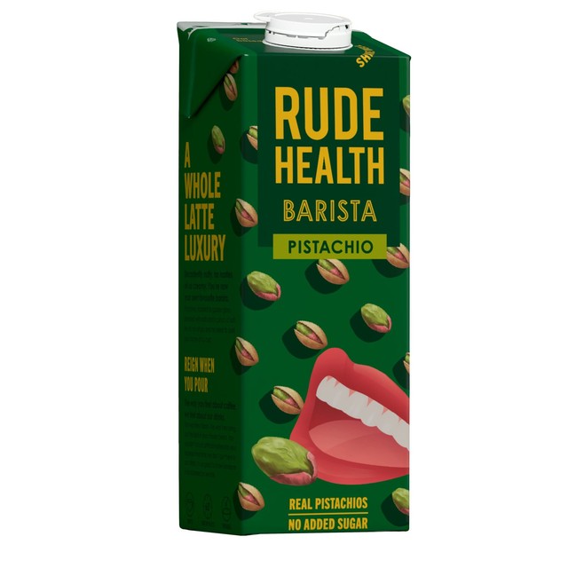 Rude Health pistachio barista drink (British brand)