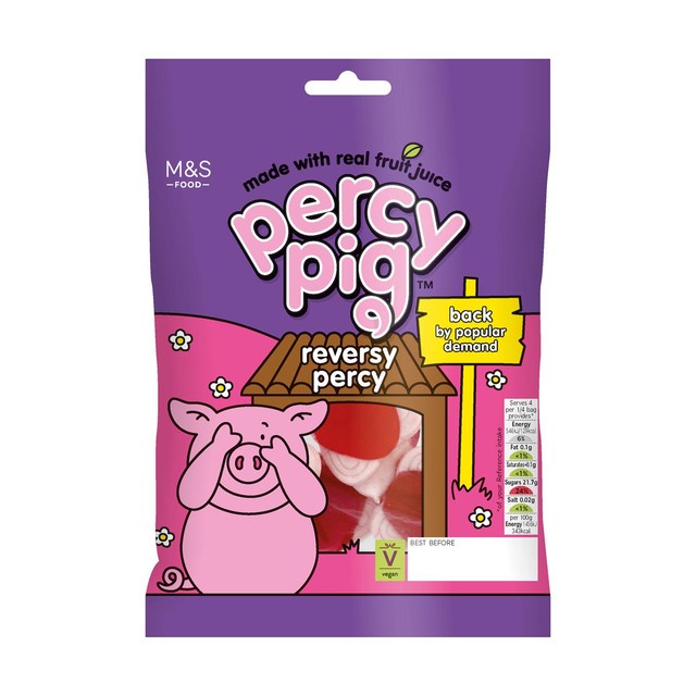 M&S Percy Pig Reversy Percy sweets 150g, imported from the UK