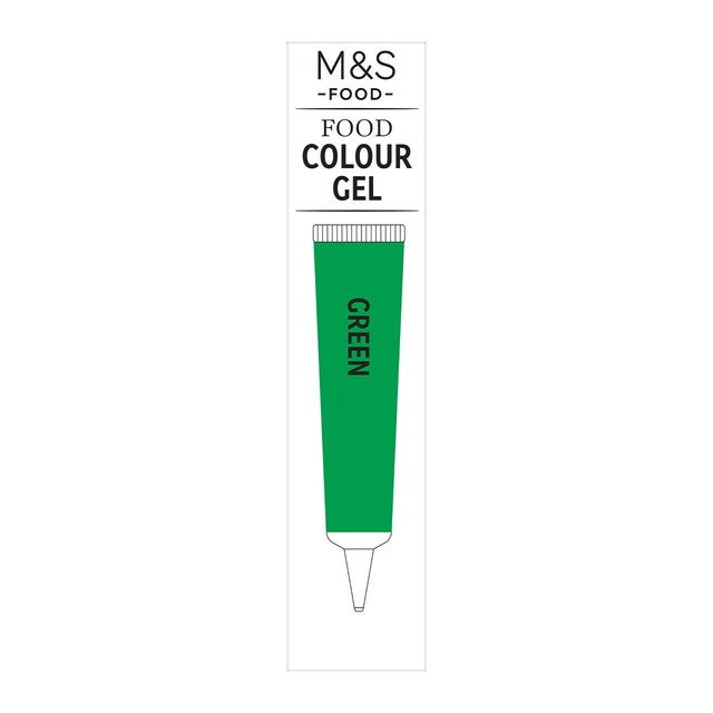 M&S green food colouring gel 19g, imported from the UK
