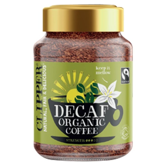 Clipper organic decaffeinated instant coffee 100g - British product