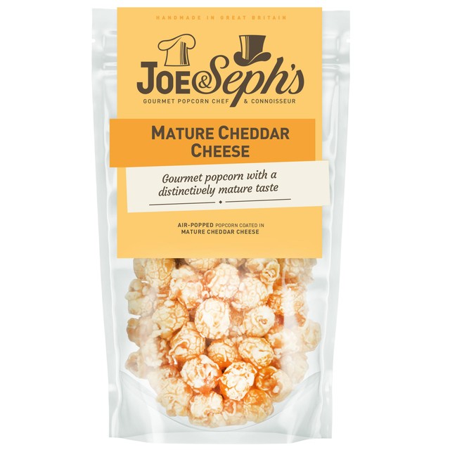 Joe & Seph's cheddar cheese popcorn 65g, UK version