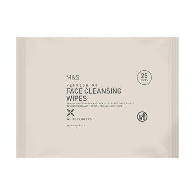 مناديل تنظيف الوجه المنعشة M&S عبوة 25 قطعة