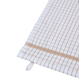 M&S terry tea towels neutral checked designs, UK version