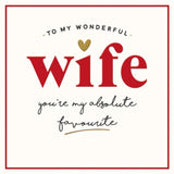Pigment Valentine's card for wife with gold foil (British brand)