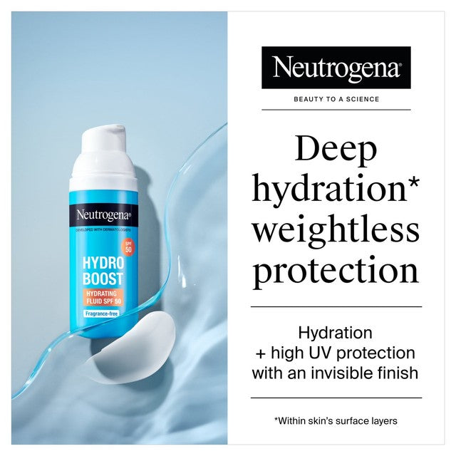 Neutrogena Hydro Boost Hydrating Fluid SPF50 50ml, imported from the UK