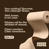 Naked Paper Unbleached Bamboo Kitchen Roll 6-pack, imported from the UK