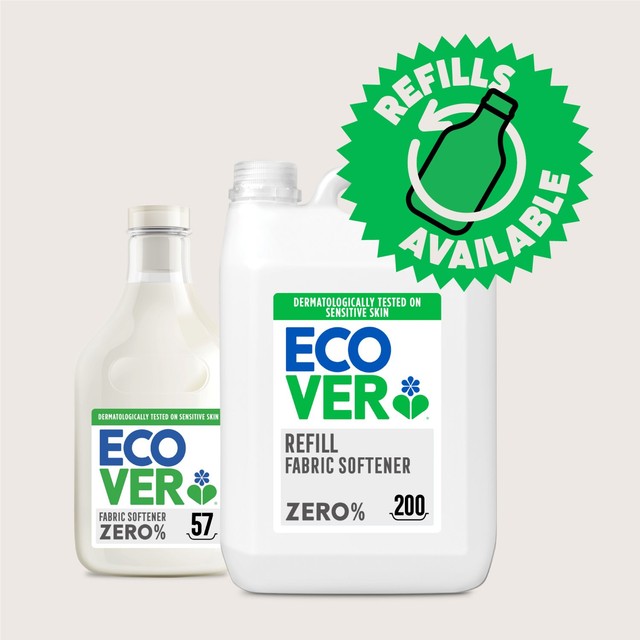 Ecover Zero Non Bio concentrated fabric softener, imported from the UK