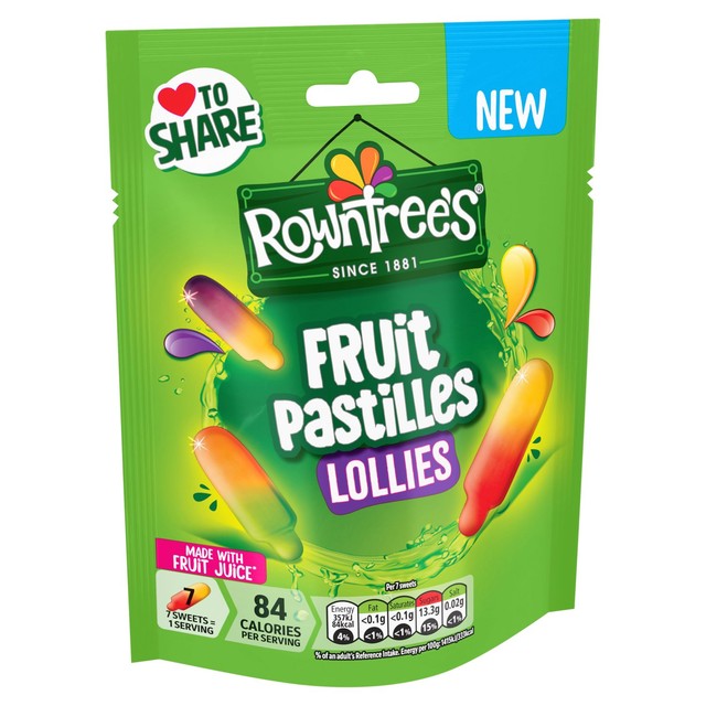 Rowntrees Fruit Pastilles Lollies sharing pouch 130g - British product