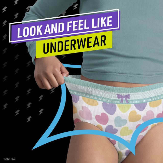 Pampers Ninjamas pyjama pants for girls 10 pack 4-7 years, imported from the UK