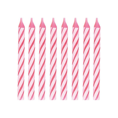 M&S Unique Party Pink Spiral Birthday Cake Candles Pack of 24- Buy online at McGrocer