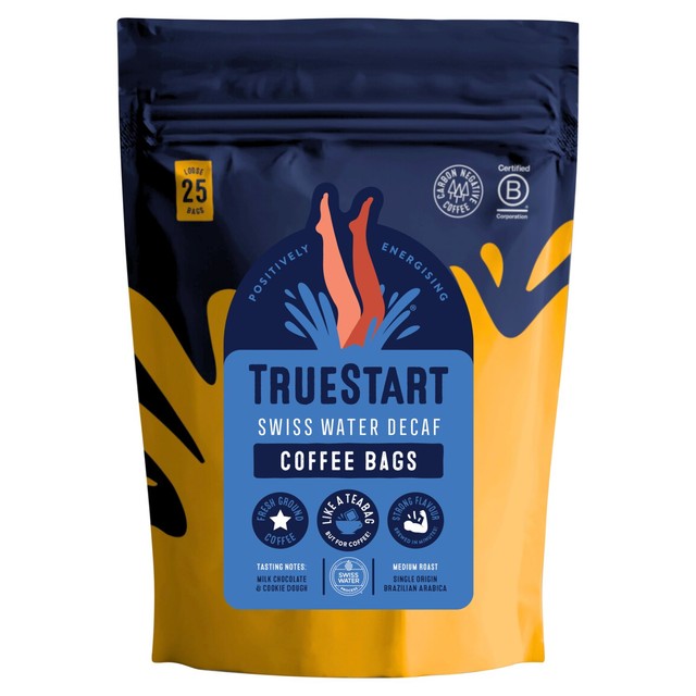 TrueStart Swiss Water Decaf Coffee Bags 200g (British brand)
