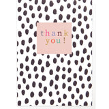 Caroline Gardner black white dots thank you card - British product