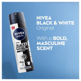 Nivea Men Black & White deodorant spray 150ml, imported from the UK