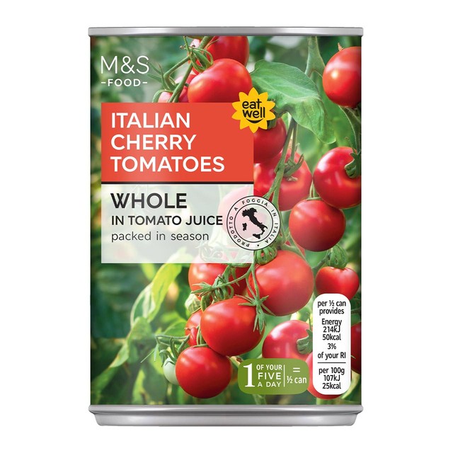 M&S Italian cherry tomatoes 400g, imported from the UK