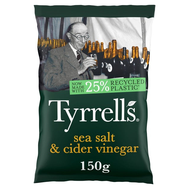 Tyrrell's Sea Salt & Cider Vinegar crisps 150g (British brand)