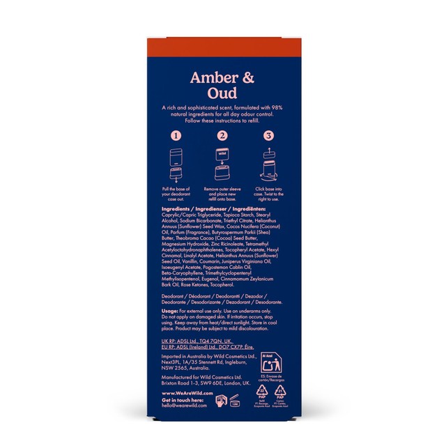 Wild Cath Kidston deodorant starter pack Amber & Oud, UK version