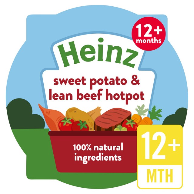 Heinz sweet potato and beef hotpot baby food tray 200g, UK version