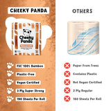The Cheeky Panda natural colour bamboo toilet tissue 9 pack (British brand)