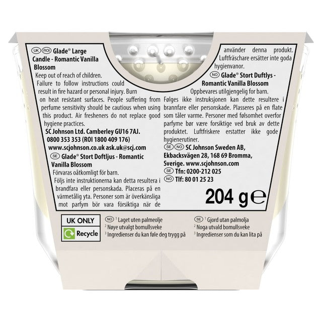Glade vanilla scented candle 204g, UK version