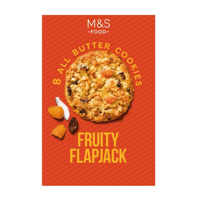 M&S Fruity Flapjack Cookies 200g, imported from the UK