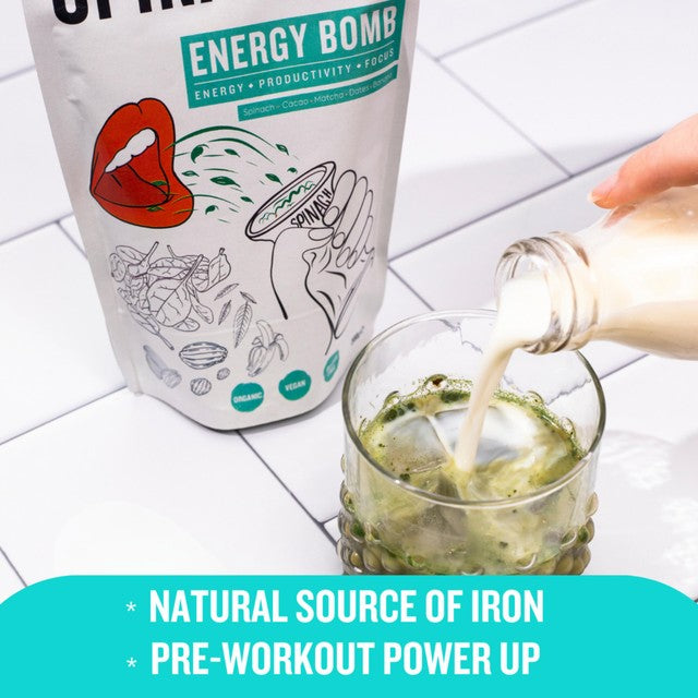 spinached organic energy bomb superfood supplement powder 200g (British brand)
