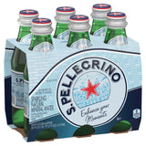 San Pellegrino sparkling natural mineral water 6x250ml glass bottles (British brand)
