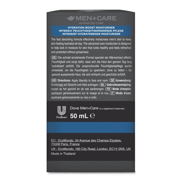 Dove Men Care Hydration Boost Moisturiser 50ml - British product