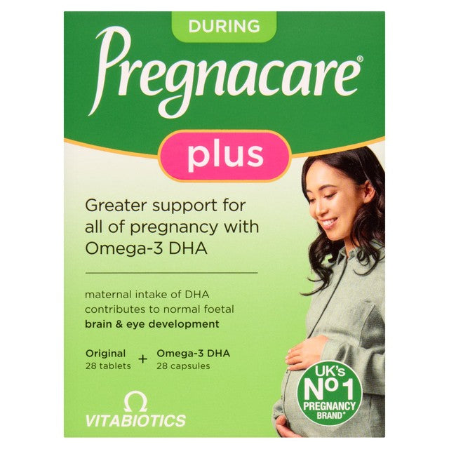 Vitabiotics Pregnacare Plus Brain & Eye Omega-3 DHA pregnancy supplement 56 pack (British brand)