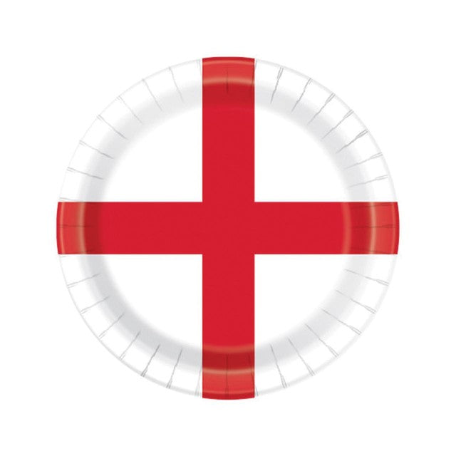Unique Party England flag paper plates 23cm, UK version
