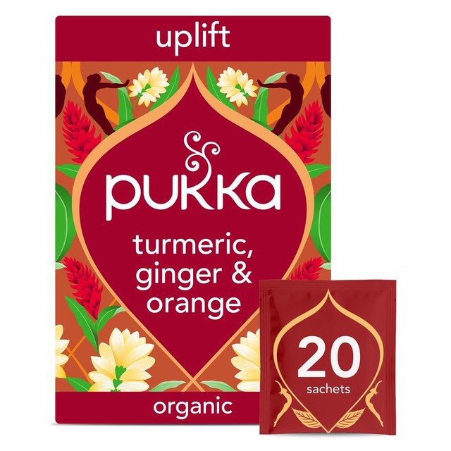 Pukka Turmeric, Ginger & Orange Tea x20 Home-Compostable Herbal Tea Bags