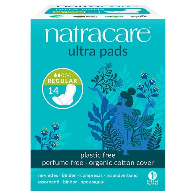 Natracare Organic Natural Pads Ultra Regular, imported from the UK