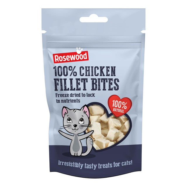 Rosewood chicken freeze dried cat treats 15g, imported from the UK