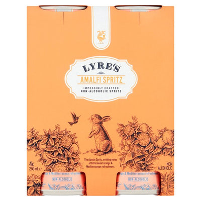 M&S Lyre's Alcohol Free Amalfi Spritz Non-Alcoholic Sparkling Drink 4 x 250ml- Buy online at McGrocer