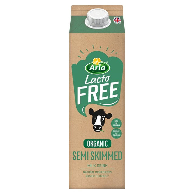 Arla LactoFREE Organic Semi Skimmed Milk Drink