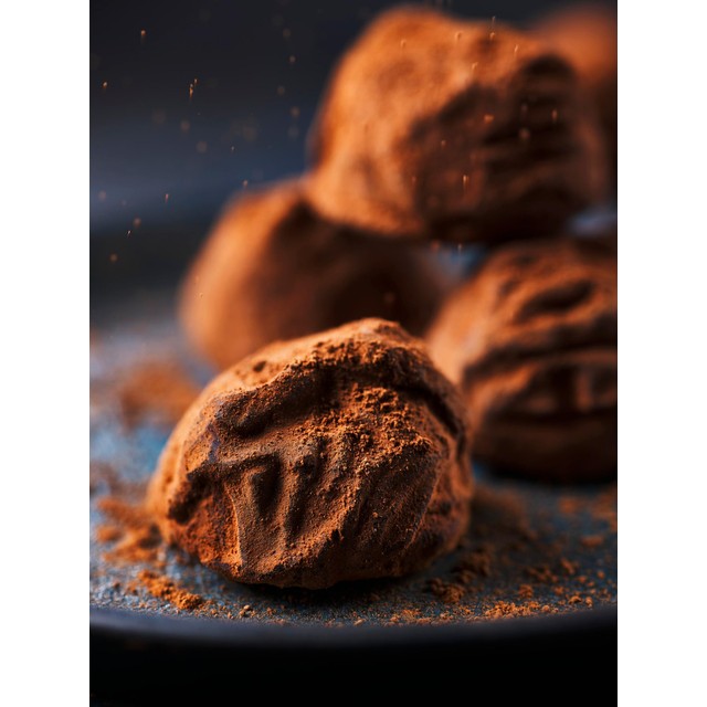 M&S cocoa dusted chocolate & orange truffles 200g, imported from the UK
