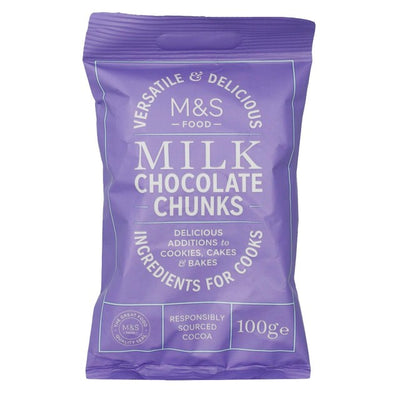 M&S Melkesjokolade Chunks Baking Sjokolade 100g