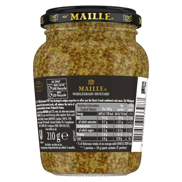 Maille Vollkornsenf 210 g, importiert aus Großbritannien