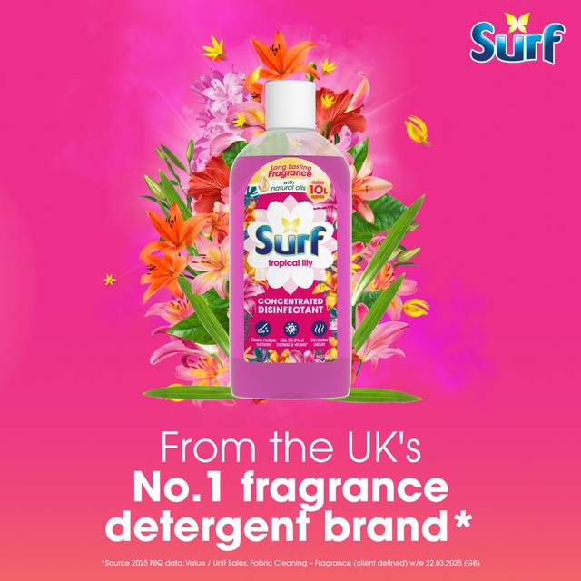 Surf concentrated disinfectant Tropical Lily 240ml (British brand)