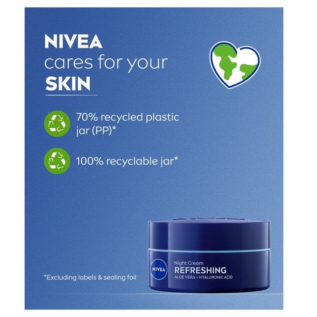 Nivea night face moisturiser for normal skin, imported from the UK