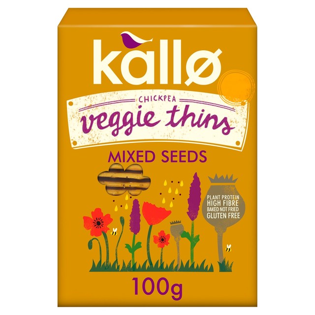 Kallo mixed seeds crackers 100g, UK version