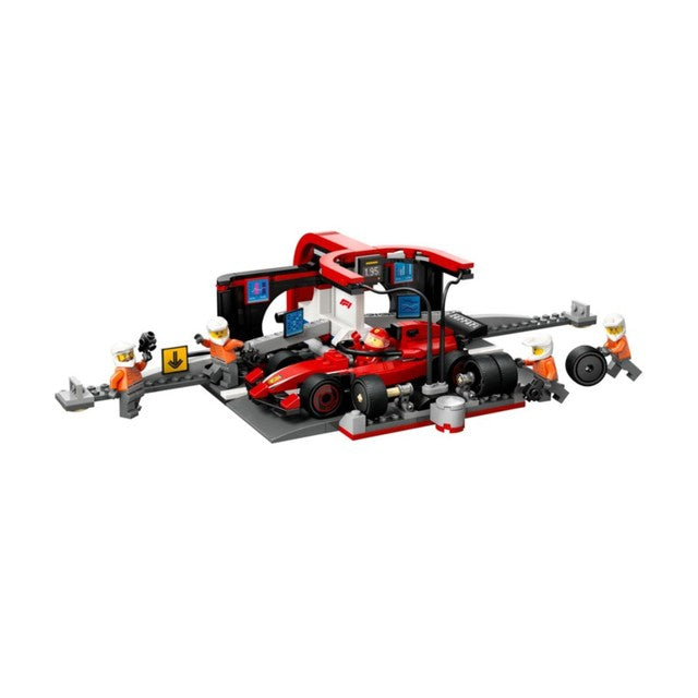 LEGO City F1 Pit Stop & Pit Crew with Ferrari Car 60443 building toy set, UK version