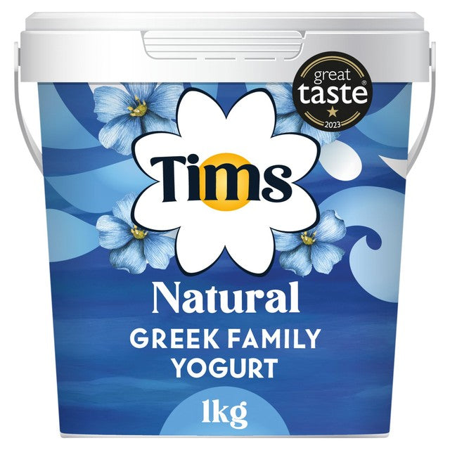 Tims Dairy Greek yogurt natural bio-live 1kg, imported from the UK