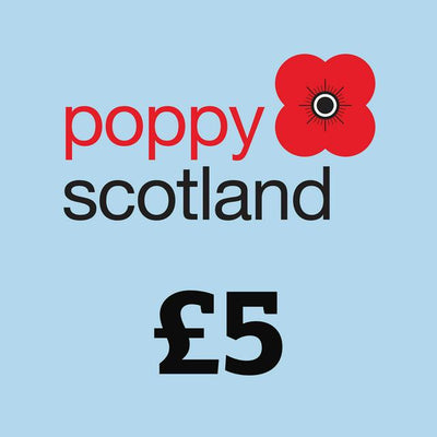Poppy Appeal 5 Geldspende 2024 Schottland Nur als Teil eines regulären Einkaufs erhältlich, kann nicht isoliert gekauft werden