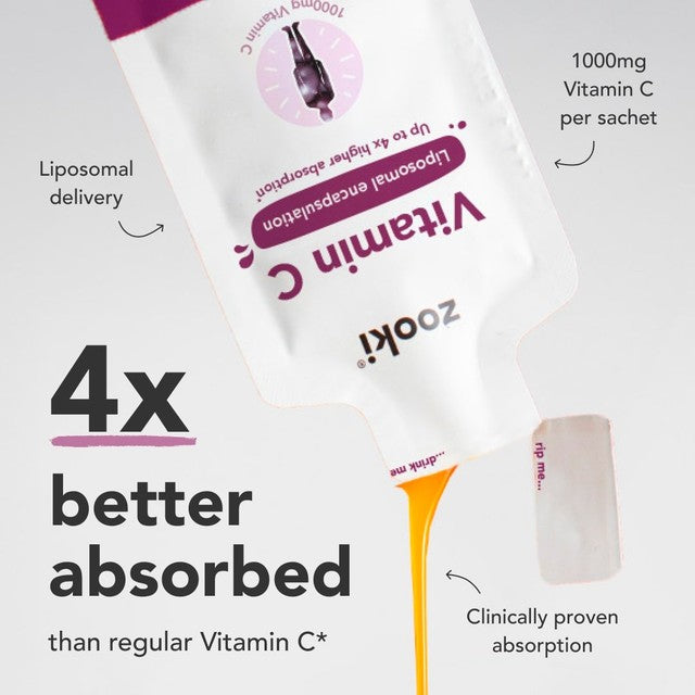 Zooki liposomal vitamin C sachets acai berry 1000mg - British product